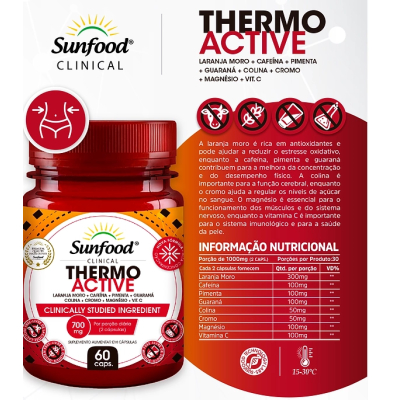 Thermo active 700mg 60 caps sunfood evolution