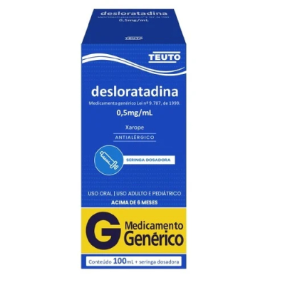 Desloratadina 0,5mg xpe 100ml, 0,5 mg/ml xpe 100 ml + se