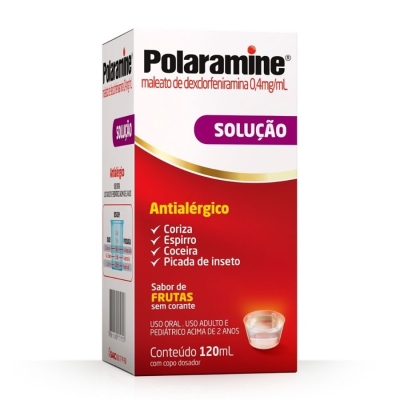 Polaramine liq.120ml, 2 mg/5 ml sol c/ 120 ml